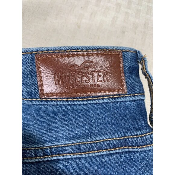Hollister Women's Size 5S Blue High-Rise Distressed Skinny Jeans W27 L28 - Picture 11 of 12